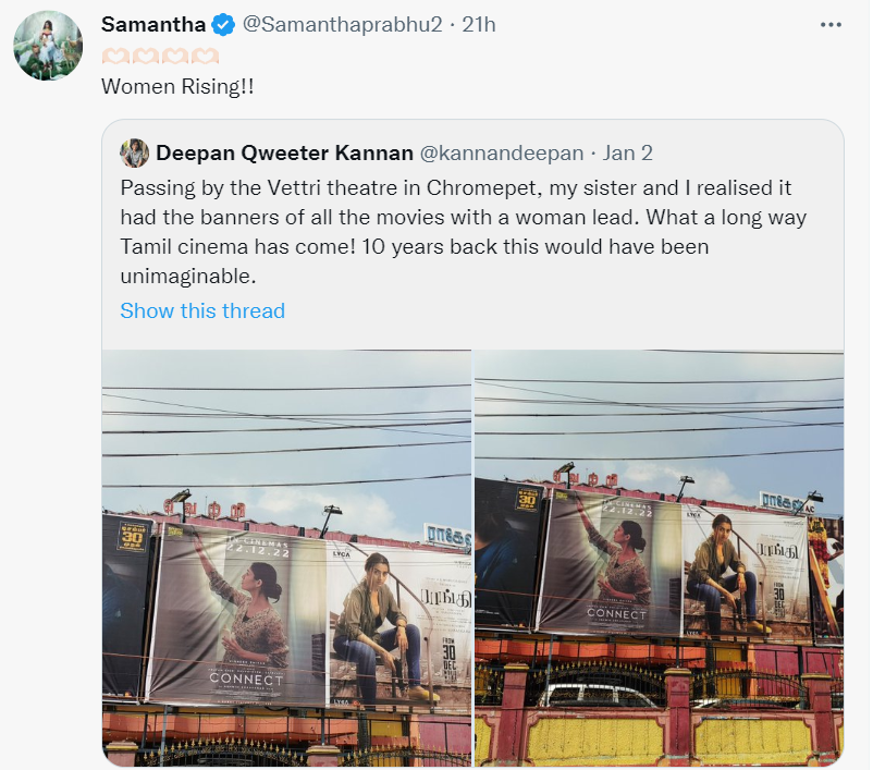 samantha bold tweet to netizen who spoke bad about women rise