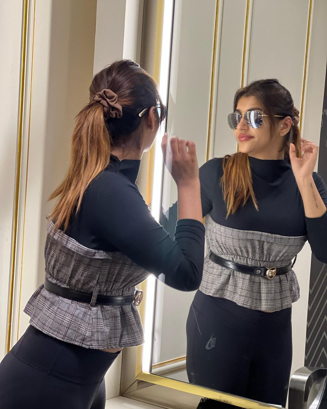 yashika anandh latest hot photos in modern dress getting viral on social media