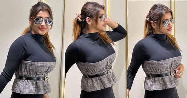 yashika anandh latest hot photos in modern dress getting viral on social media