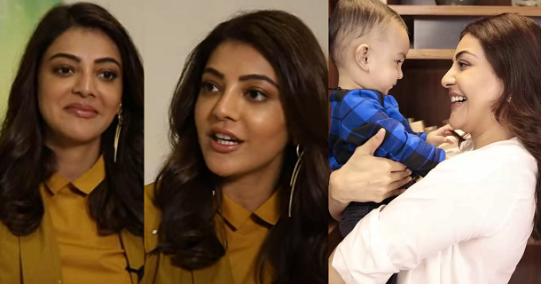 kajal agarwal says that she will show her this tamil movie for first to her son