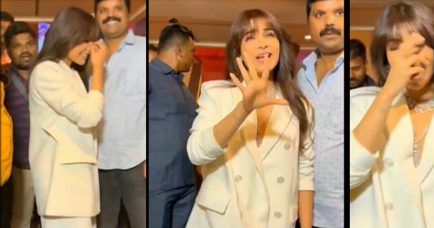 samantha video during shakuntalam press meeet